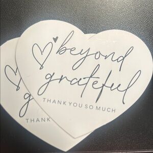 Heart-Shaped 'Beyond Grateful' Thank You Cards (25)